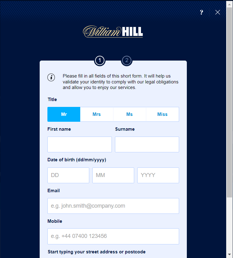 William Hill Registration William Hill Registration