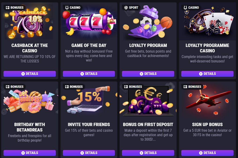 BetAndreas Bonus BetAndreas Bonus